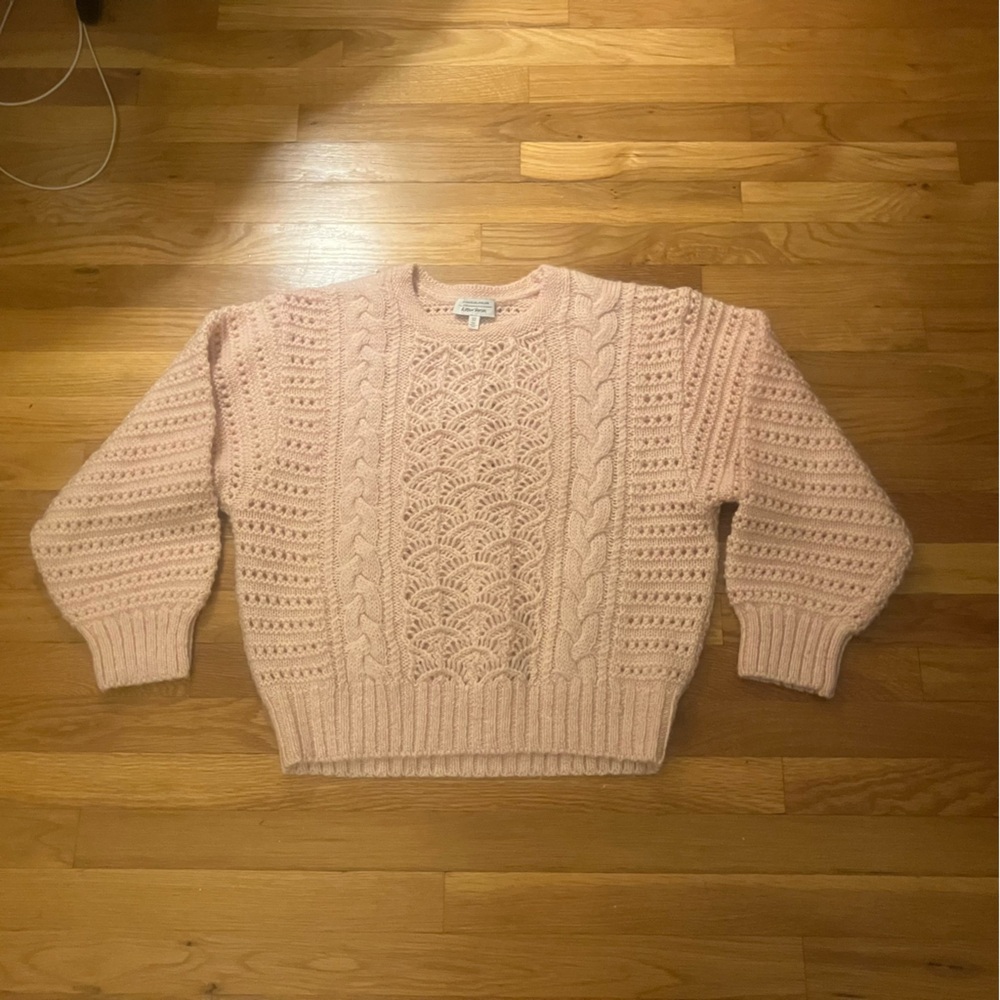 & Other Stories Blush Cable Knit Sweater